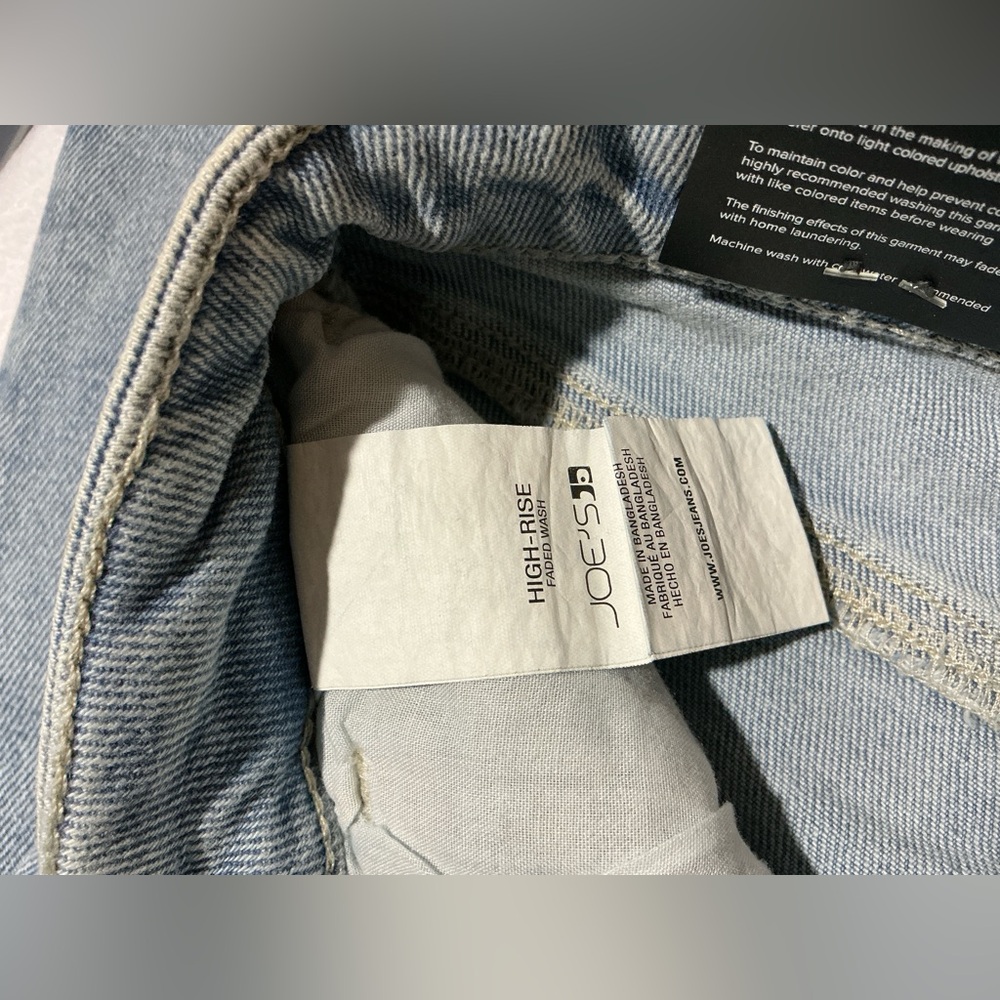 Joe's Jeans High Rise Faded Wash Straight Leg Sandblasted Contrasted Sz 29 New - Picture 12 of 16